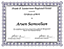 Arsen Samvelian Behavior Management Certification